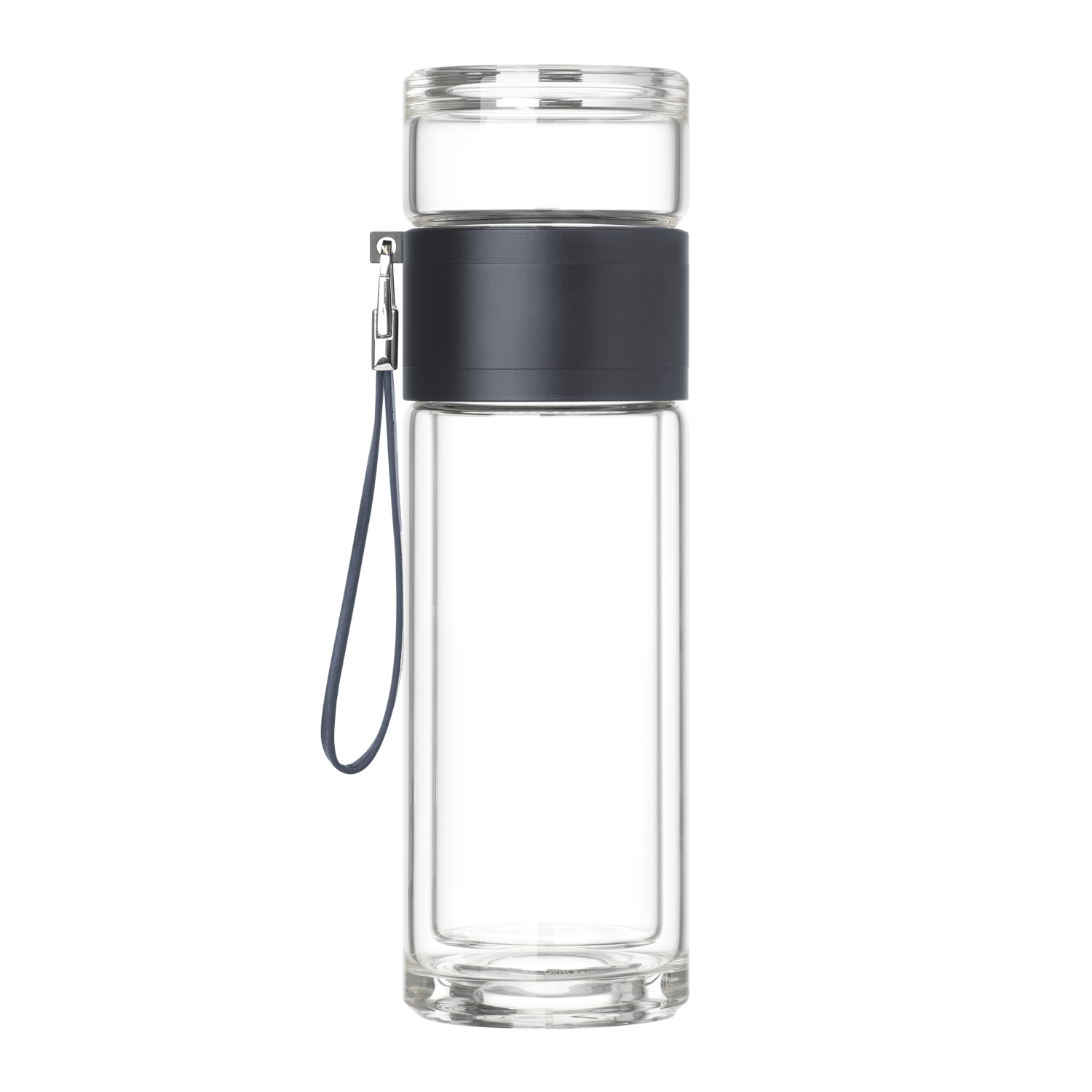 Бутылка стеклянная с двойными стенками Terso, синяя-1