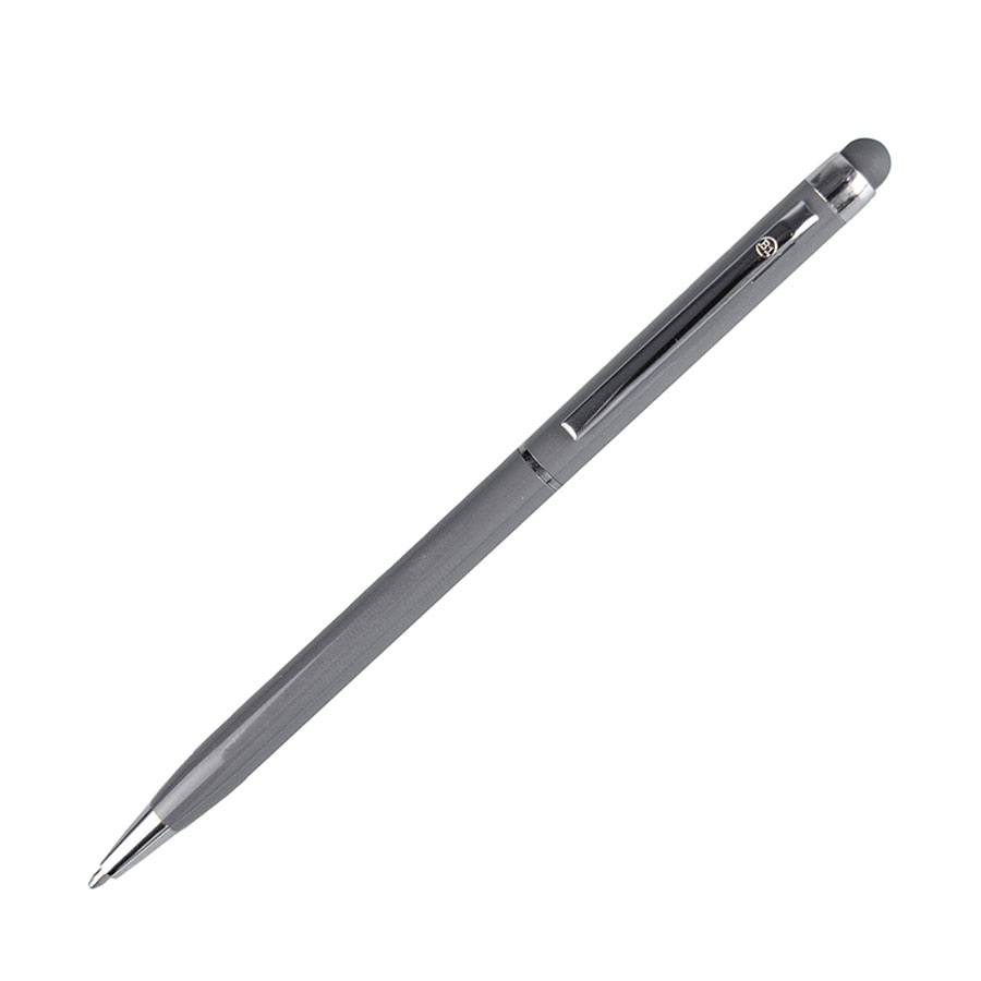 TOUCHWRITER, ручка шариковая со стилусом для сенсорных экранов, серый/хром, металл  , серый-0