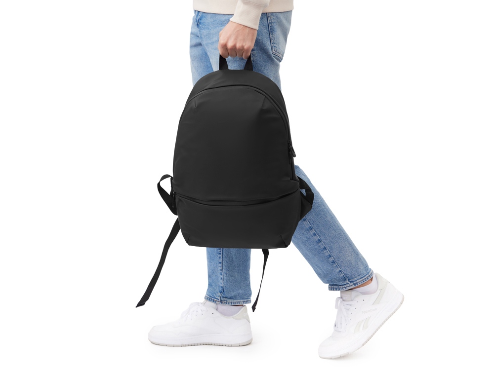 Рюкзак Glam для ноутбука 15'' из мягкой экокожи, черный-15