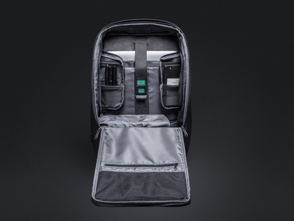 Антикражный рюкзак FlexPackPro для ноутбука 15.6, серый/черный-7