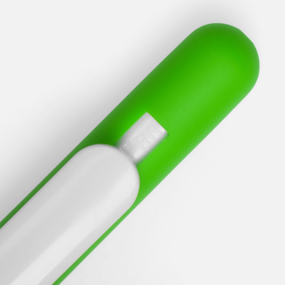 Ручка шариковая Swiper Soft Touch, зеленая с белым-2