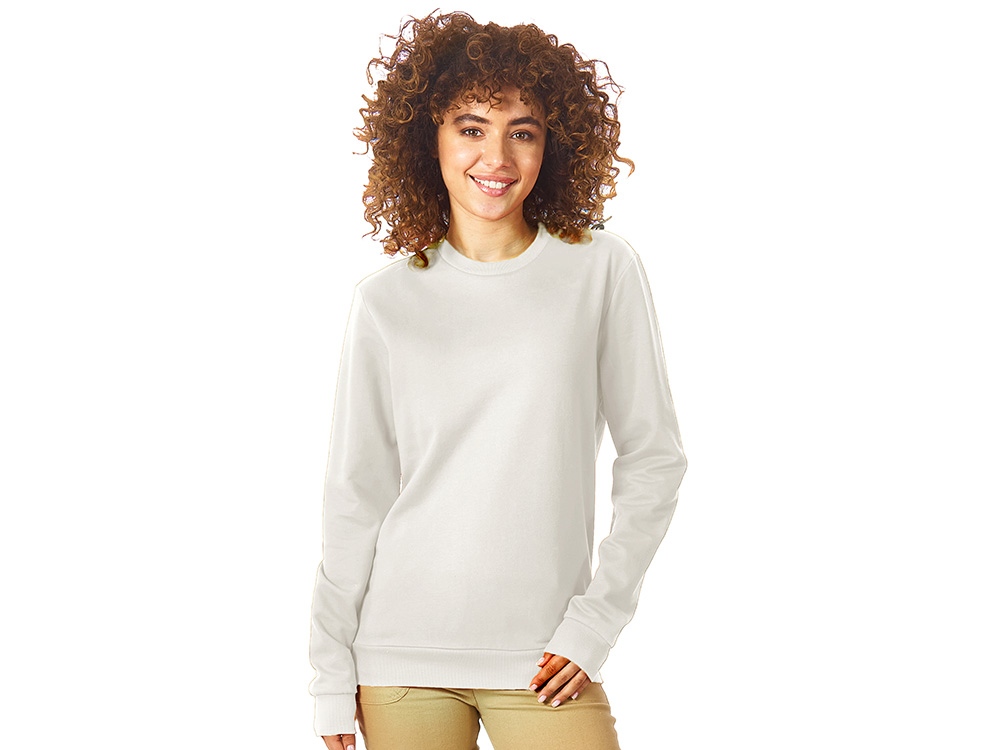 Свитшот Motion унисекс с начесом, белый-2