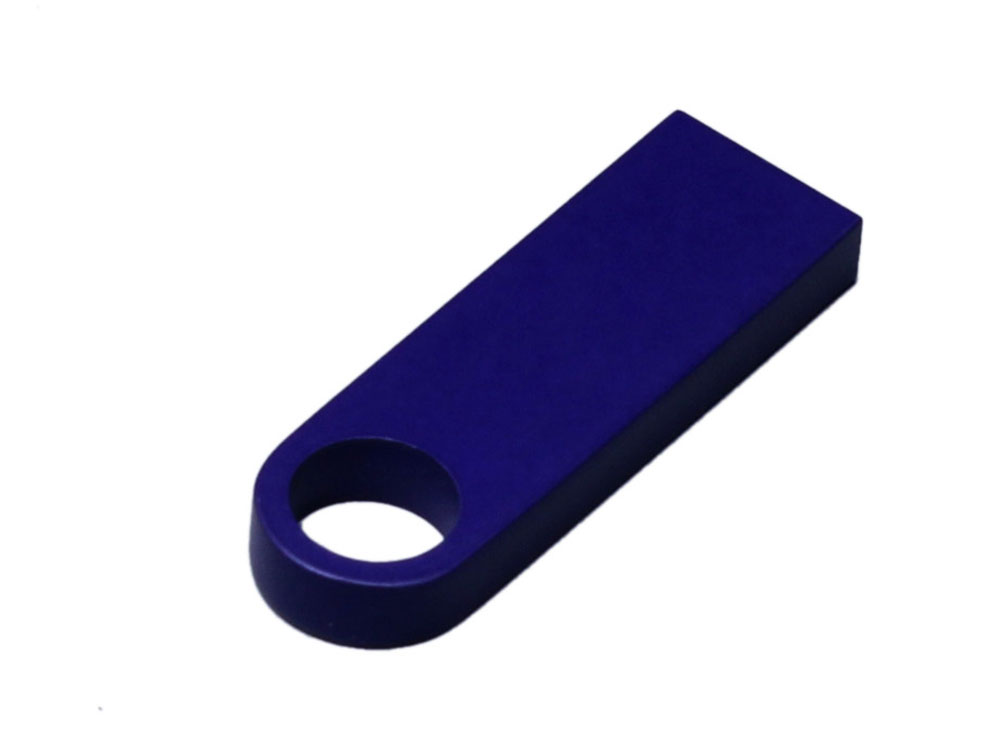 USB 2.0-флешка на 128 Гб с мини чипом и круглым отверстием, синий-1