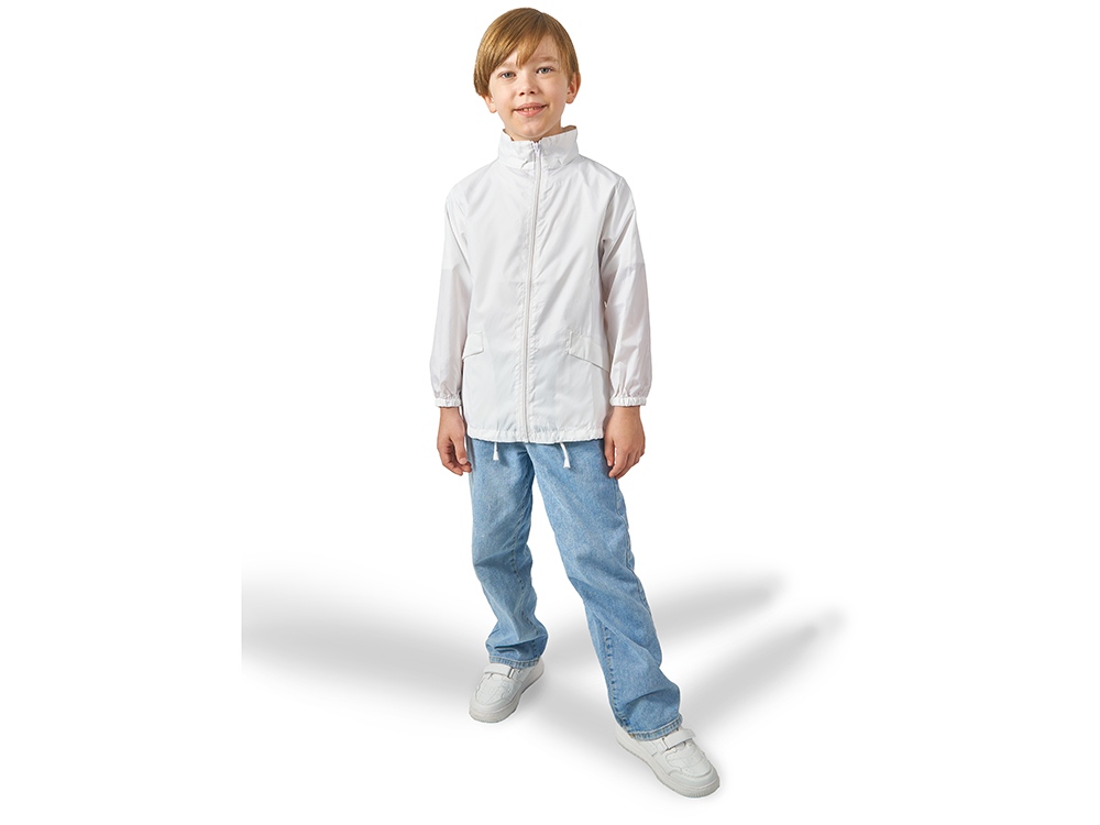 Ветровка Miami детская с чехлом, белый-2