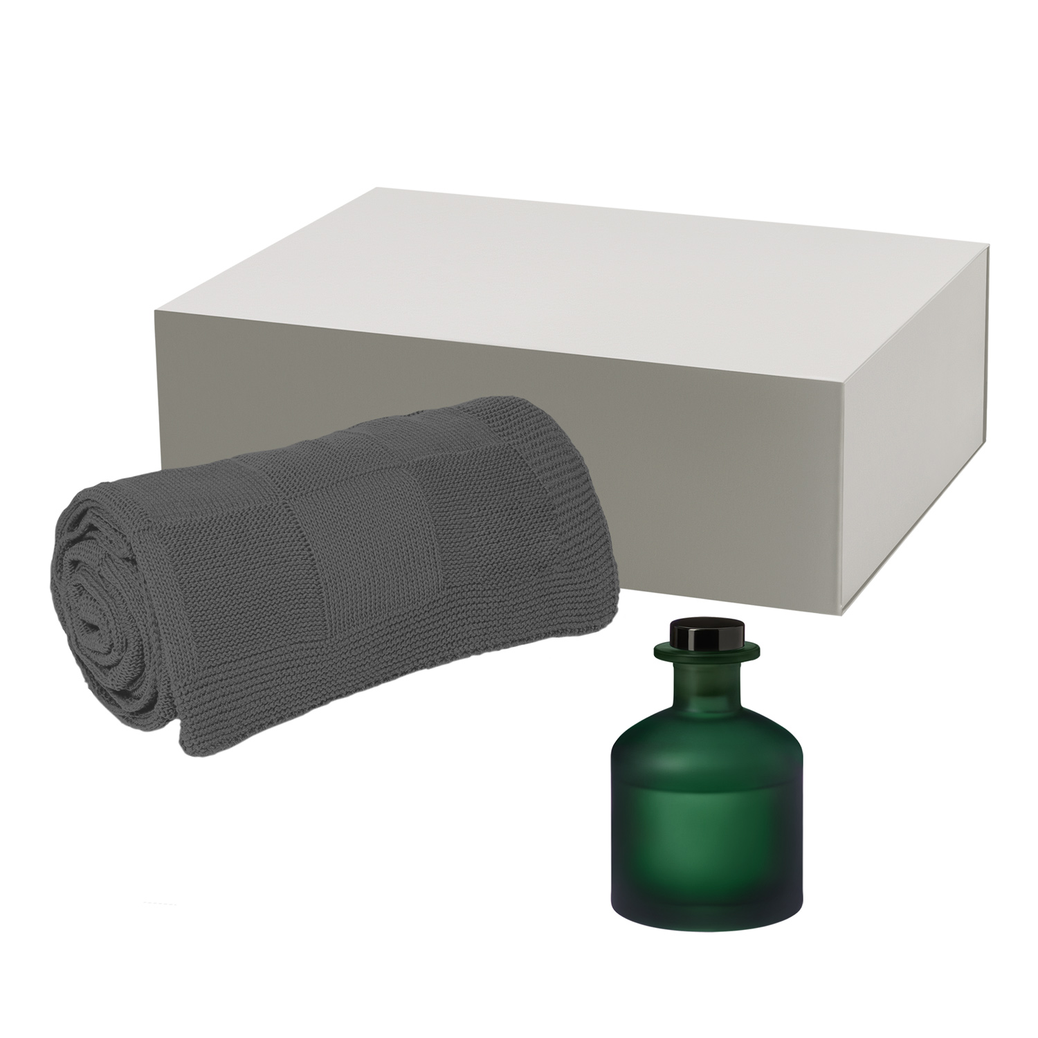 Подарочный набор Мизу (Mizu), Селла (Cella), зеленый (диффузор, плед)-0