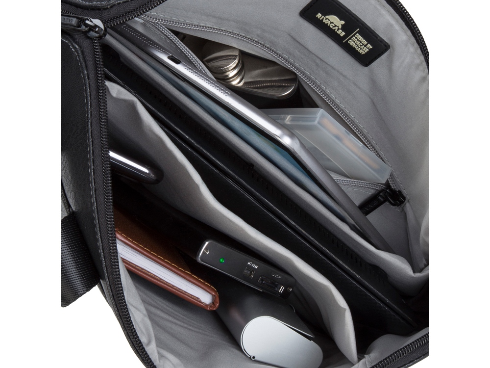 Сумка для ноутбука 13.3 из кожзама 8920, черный-11