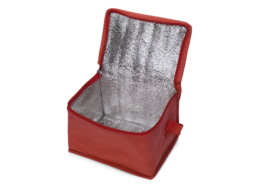 Сумка-холодильник Reviver из нетканого переработанного материала RPET, красный-3