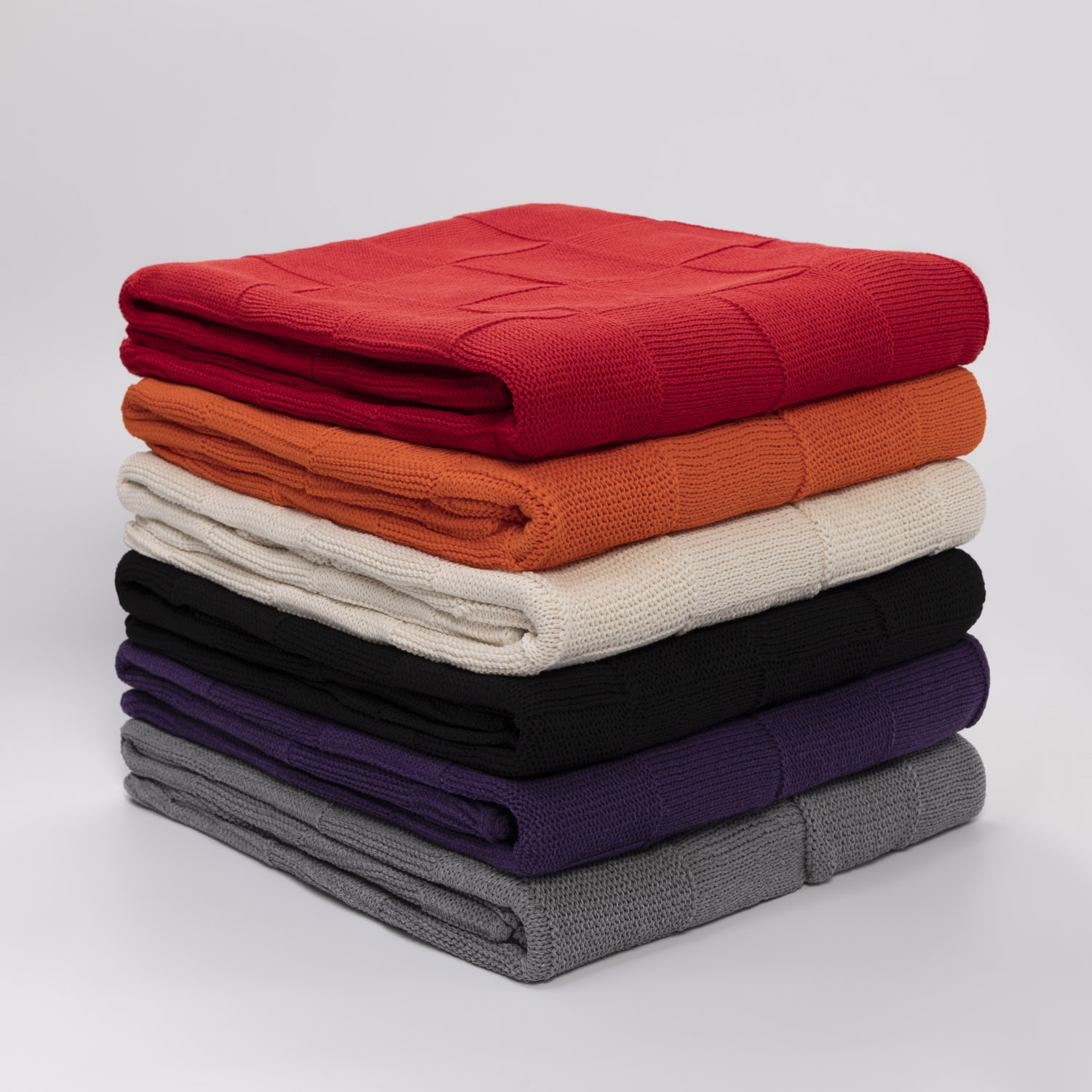 Плед Cella вязаный, черный (без подарочной коробки)-6