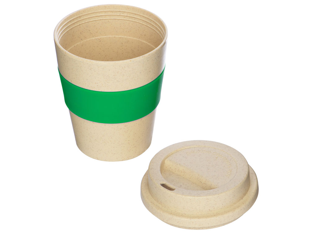 Стакан из пшеничной соломы Madrid 350 мл, зеленый-1