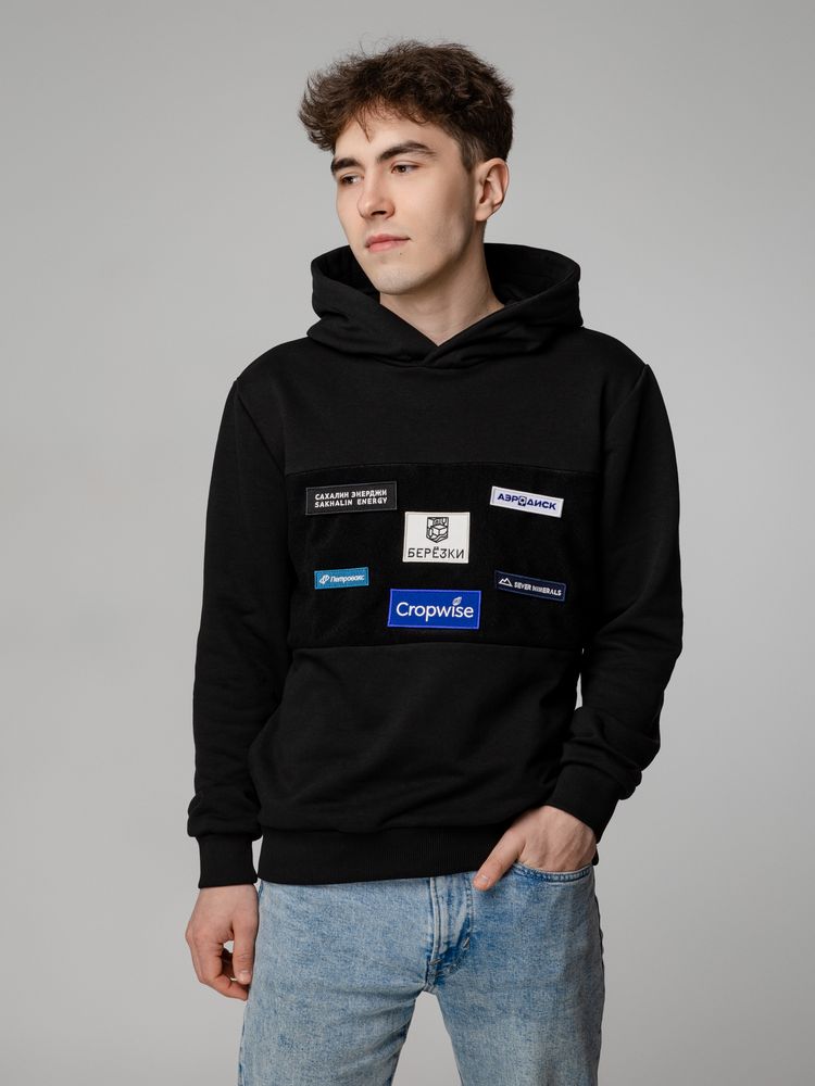 Худи унисекс Patch Catcher со вставкой из липучки, черное-9