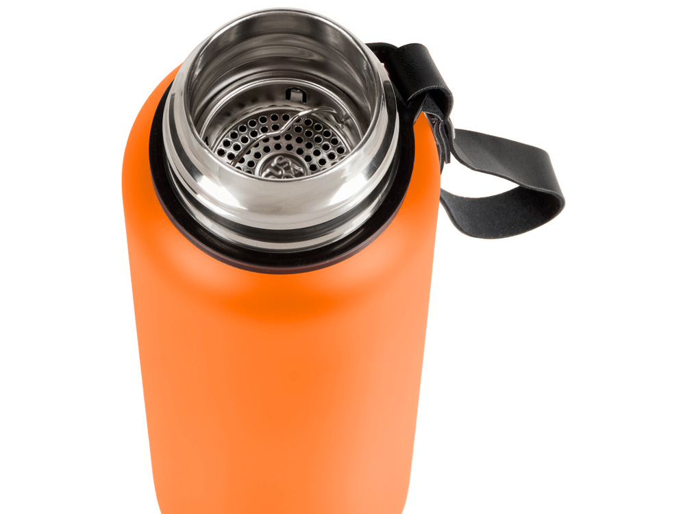 Вакуумный термос Story, тубус, оранжевый-5