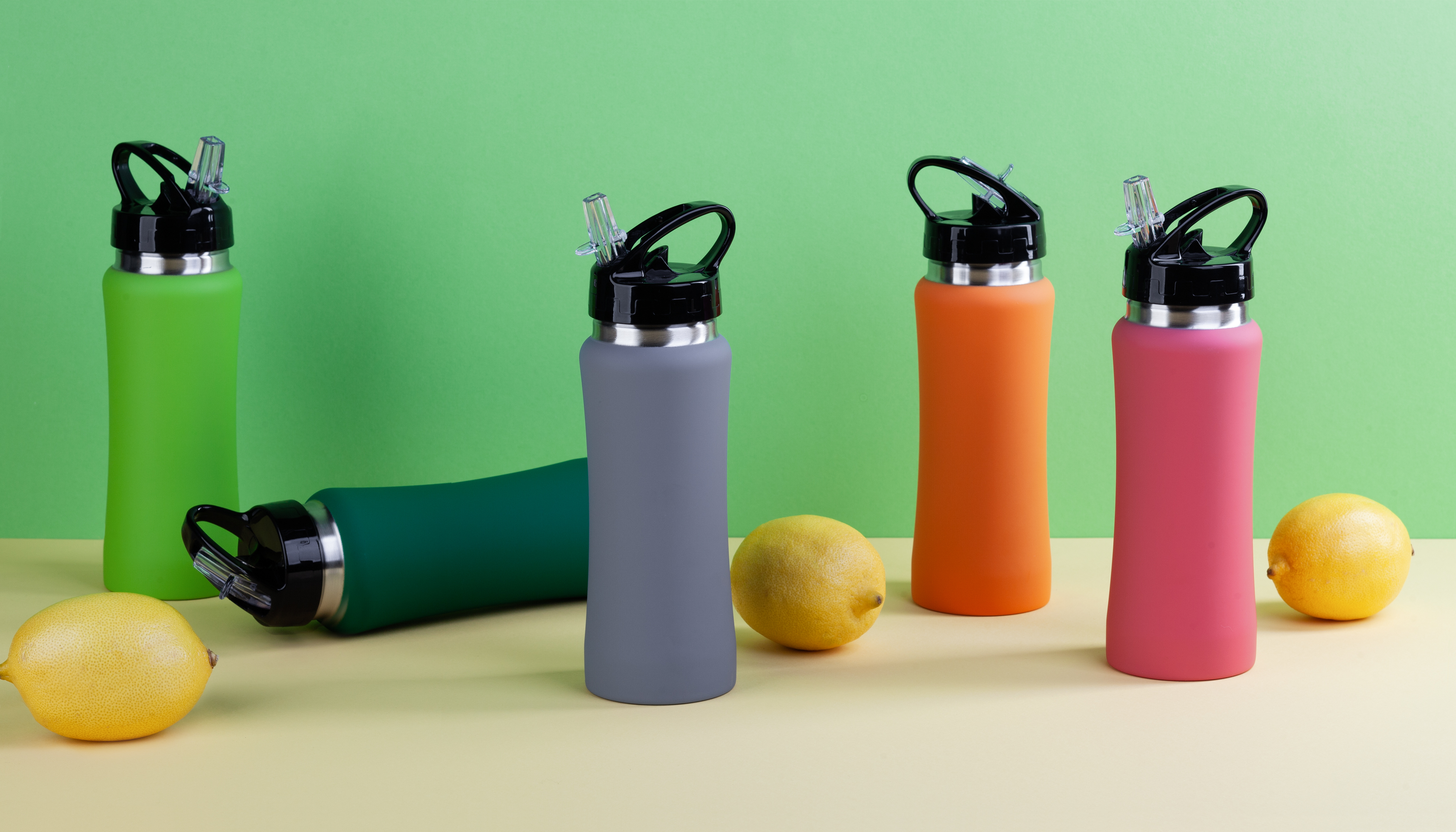 Бутылка для воды "Индиана" 600 мл, покрытие soft touch-1