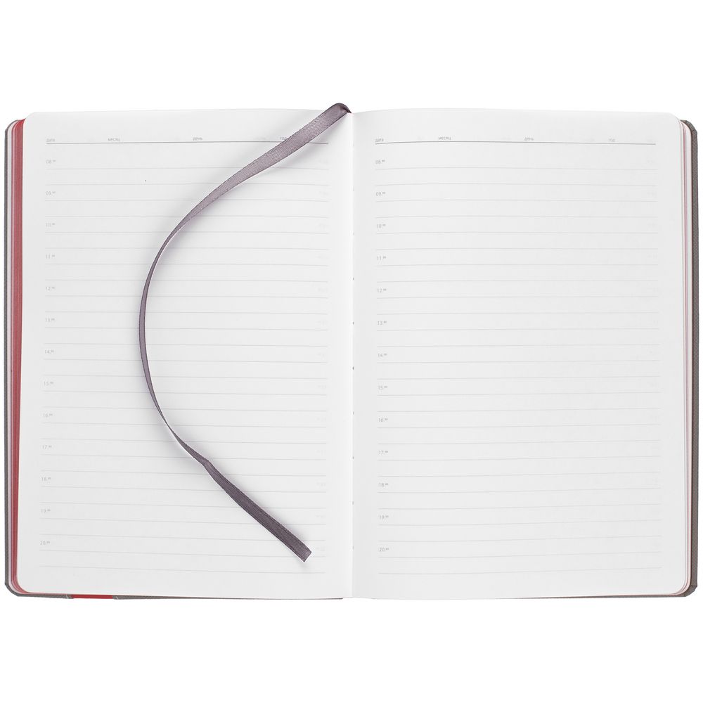 Ежедневник Rubikon на заказ, недатированный серо-красный-4