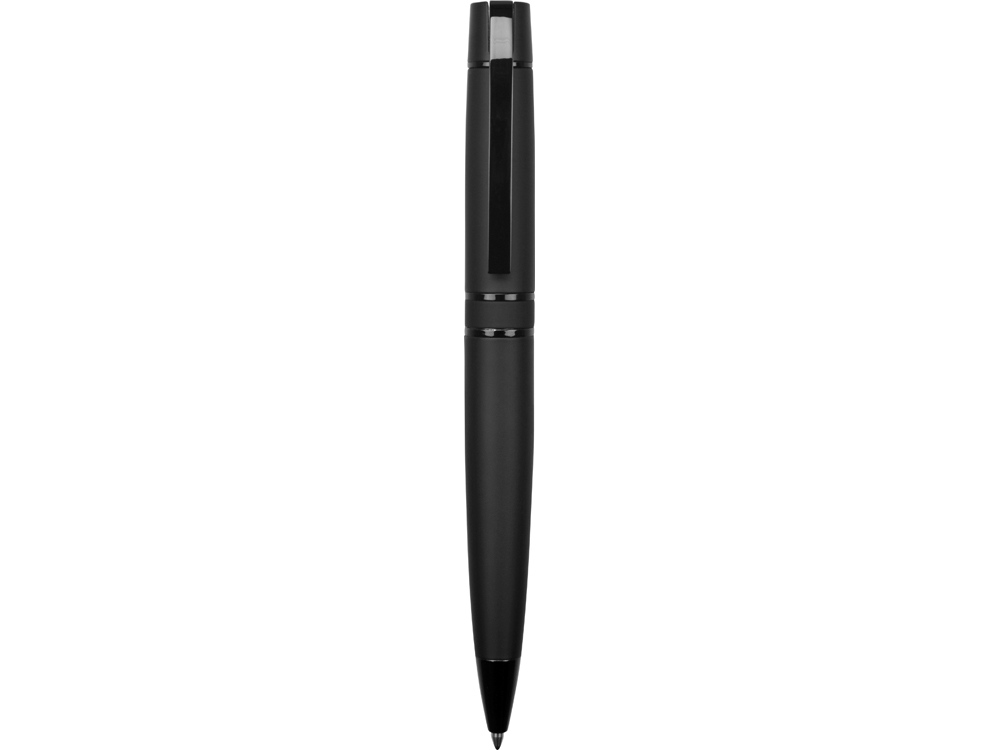 Ручка металлическая шариковая Uma VIP GUM soft-touch с зеркальной гравировкой, черный-2