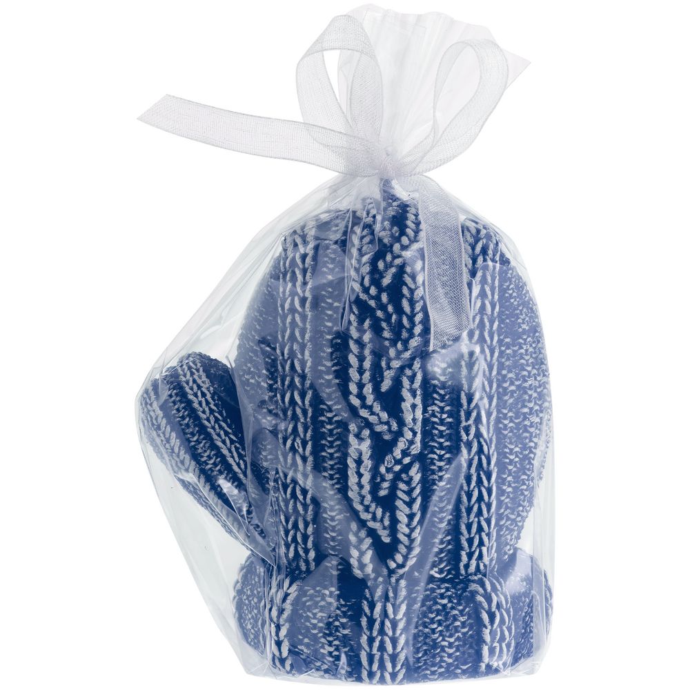 Свеча Kniteam, варежка, синяя-1