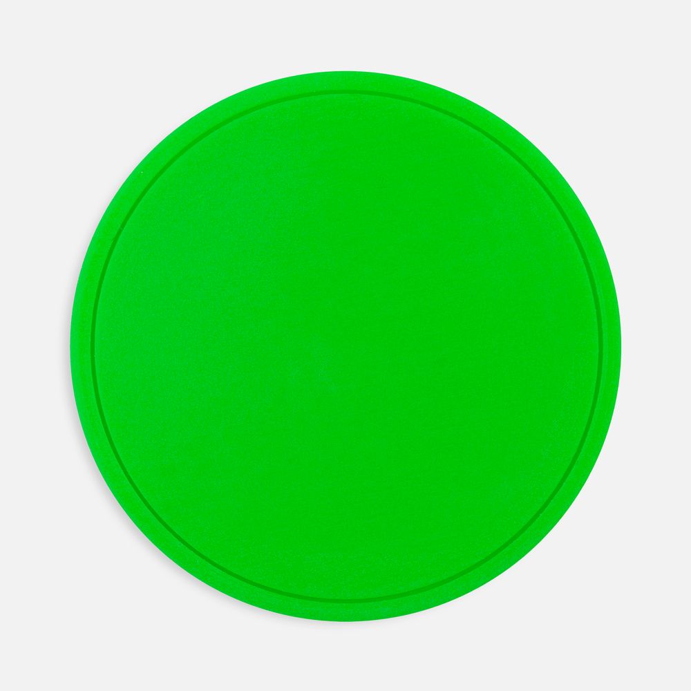 Лейбл из ПВХ Dzeta Round, L, зеленый неон-0