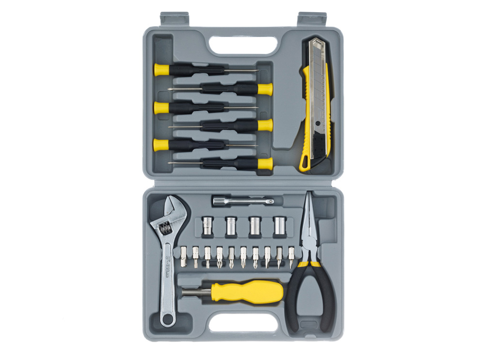 Набор инструментов Stinger, 25 инструментов, в пластиковом кейсе, 230x180x50 мм, серый-4