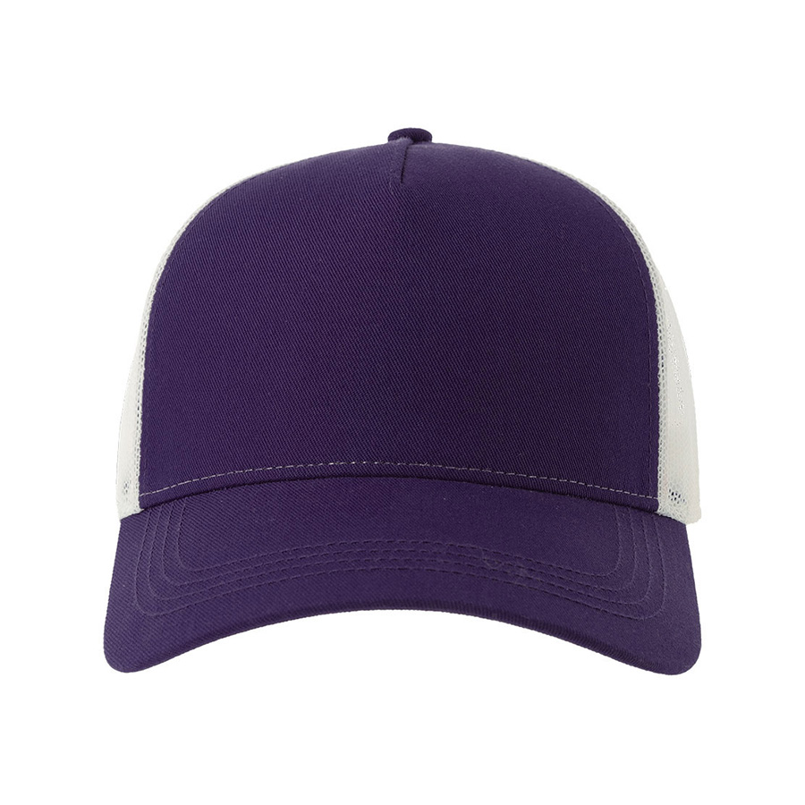 Бейсболка RAPPER COTTON-S, 5 клиньев, пластиковая застёжка, фиолетовый, белый-2