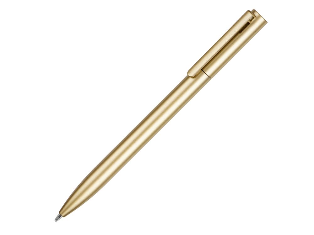 Пластиковая шариковая ручка Leon, золотистый металлик-0