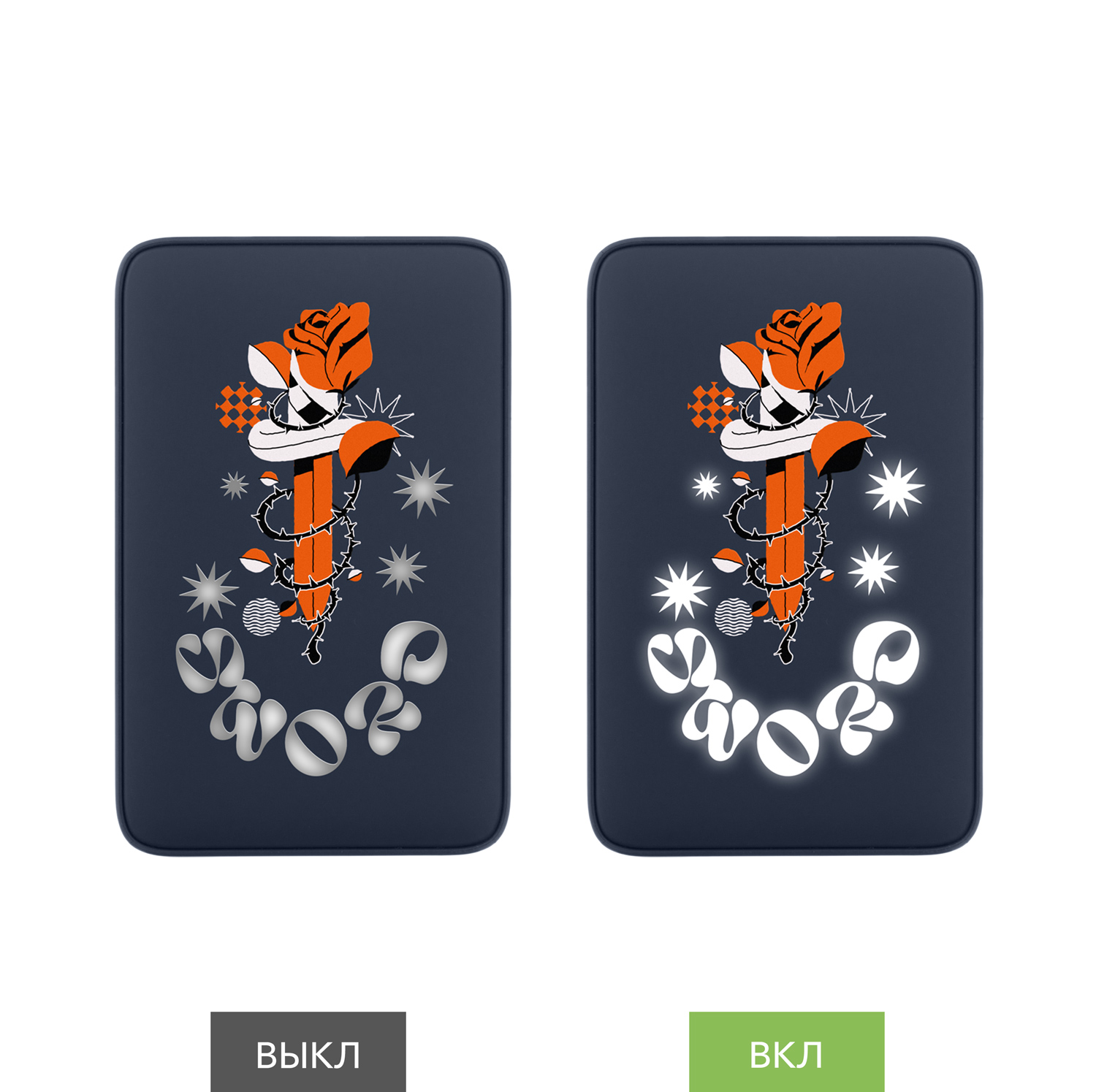 Внешний аккумулятор с подсветкой Ancor 5000 mAh, синий-12