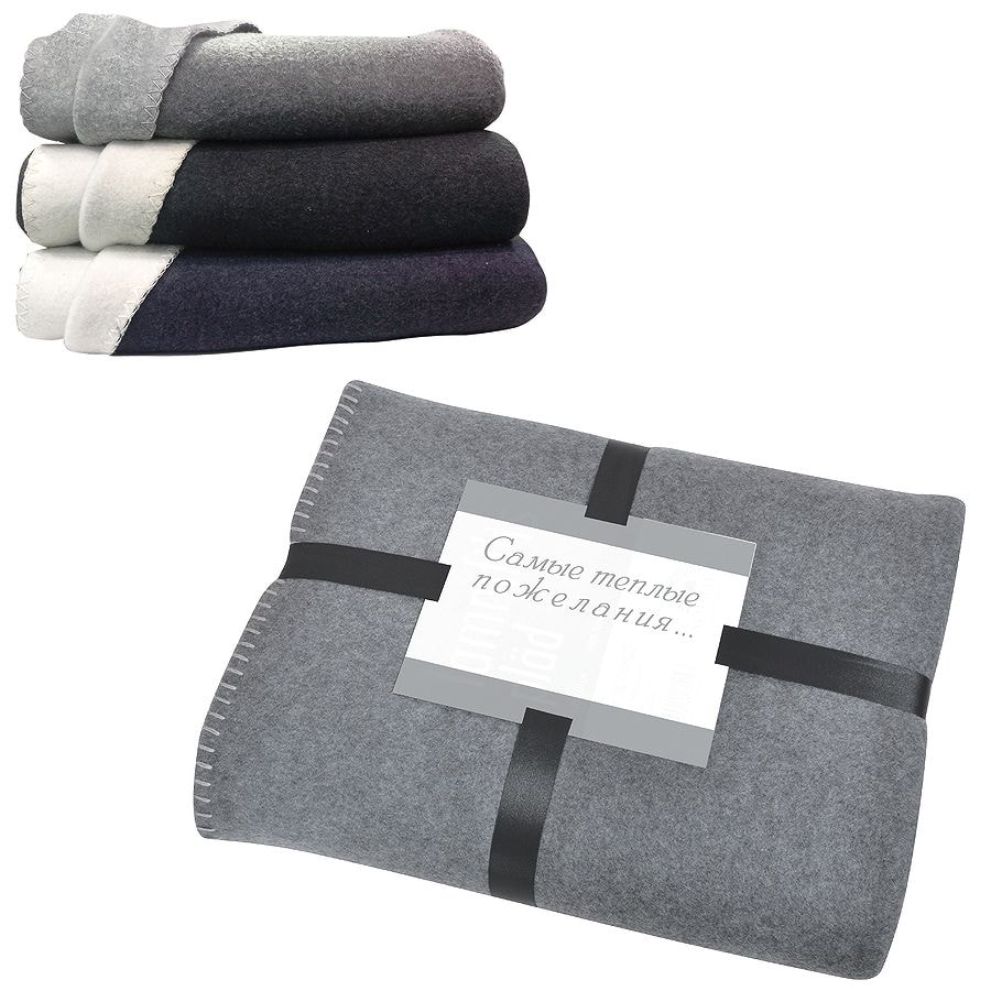 Плед  "Твин", 130х150 см, акрил,  плотность 350 г/м2, серый-0