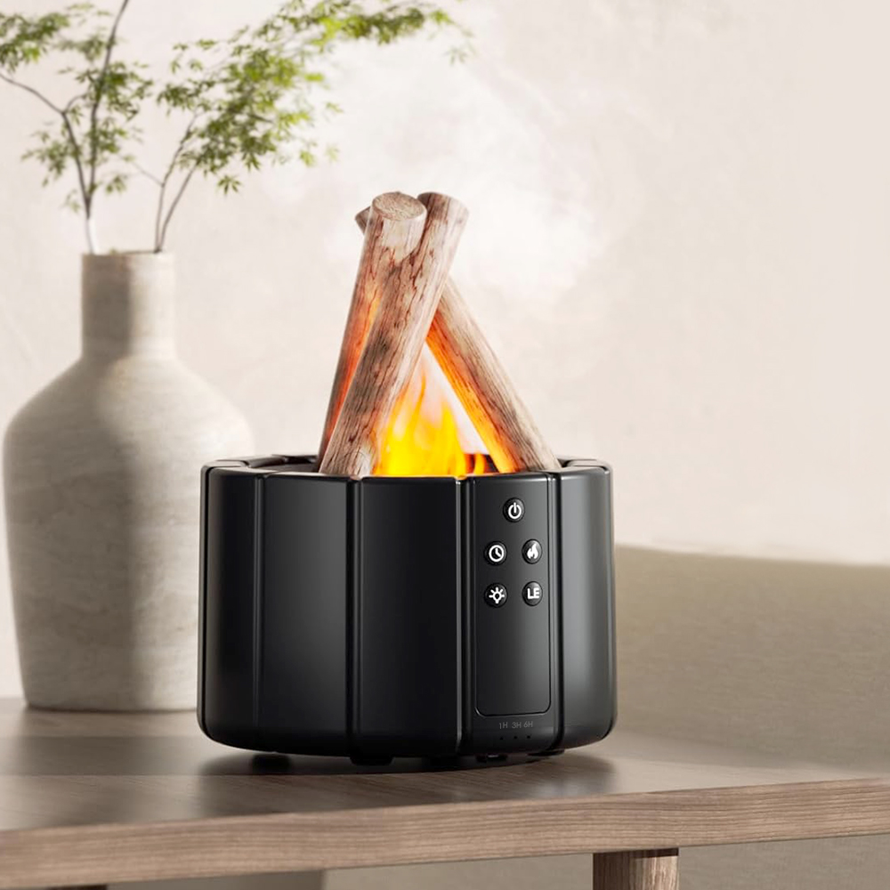 Светодиодный USB увлажнитель-аромадиффузор Bonfire с пультом Д/У, Черный-6