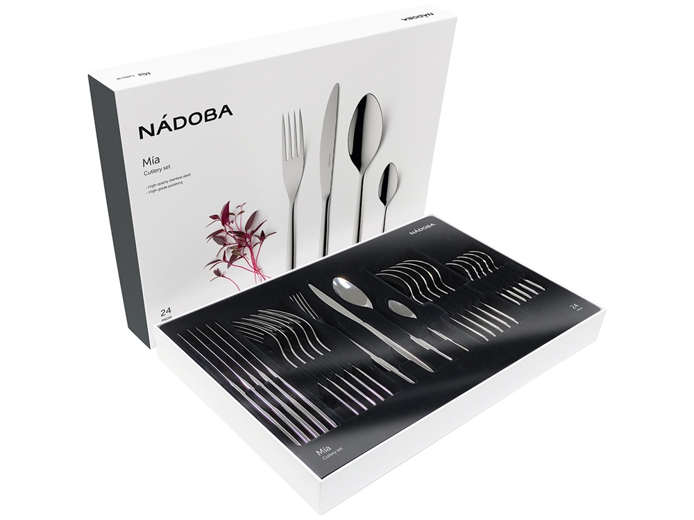 Набор столовых приборов, 24 предмета, NADOBA, серия MIA-1
