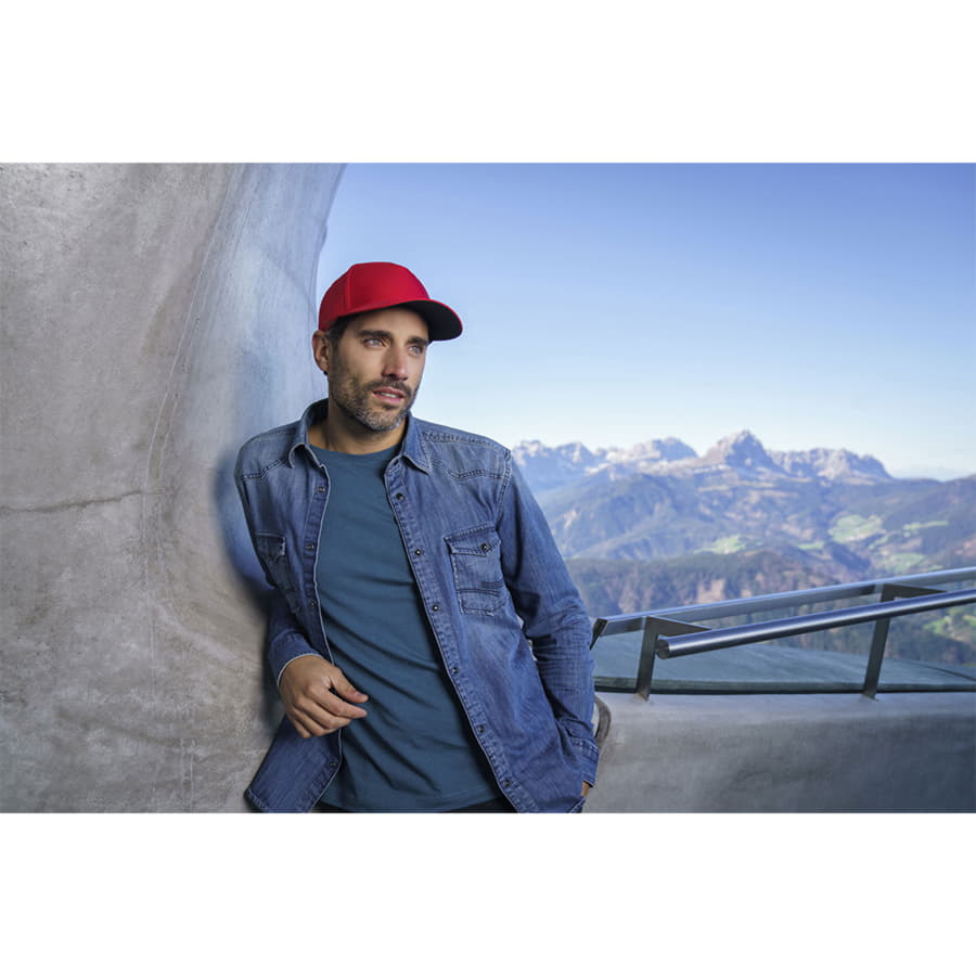 Бейсболка RAY-S, 5 клиньев, застежка на липучке, ярко-синий-2