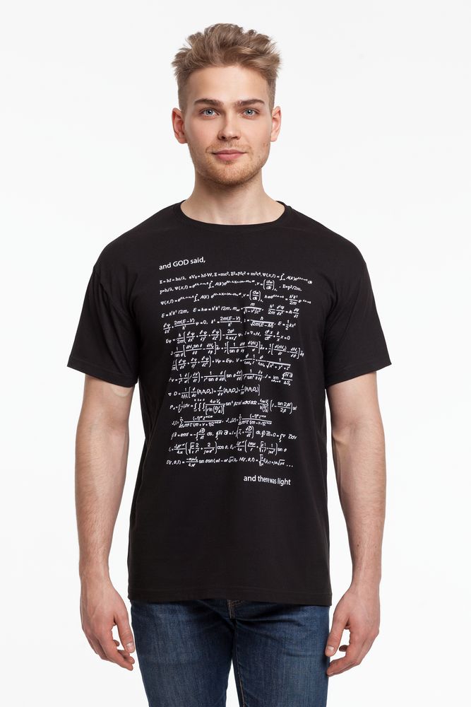 Футболка мужская «Да будет свет», со светящимся принтом-0