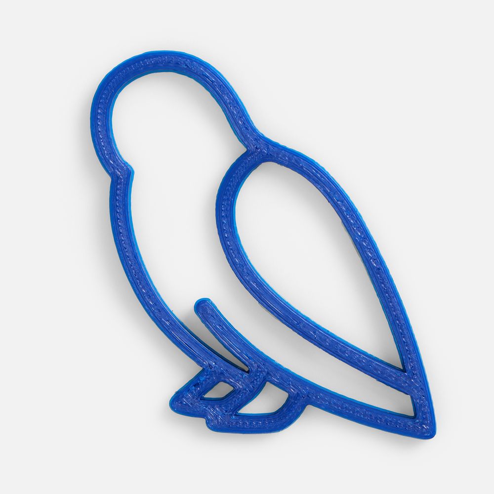 Подвеска «Сова», 3D-печать, синяя-0