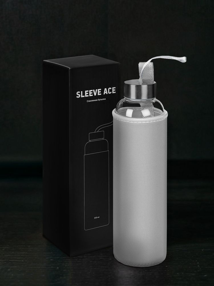 Бутылка для воды Sleeve Ace, серая-3