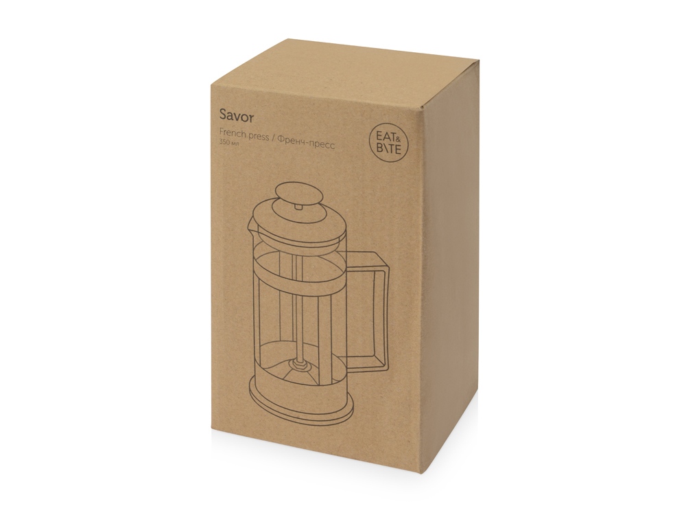 Пластиковый френч-пресс Savor, 350 мл, красный-3