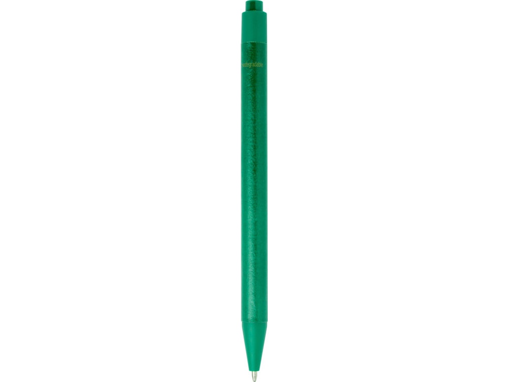 Одноцветная шариковая ручка Chartik из переработанной бумаги с матовой отделкой, зеленый-1