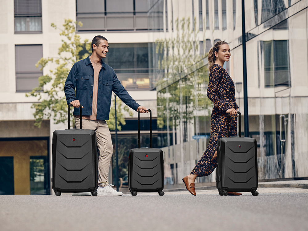 Чемодан WENGER Prymo, чёрный, средний, 45х65х26 см, 59 л, ABS+PC-9