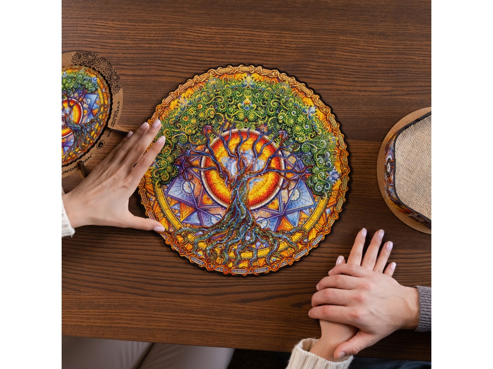 Деревянный пазл мандала Дерево жизни-1