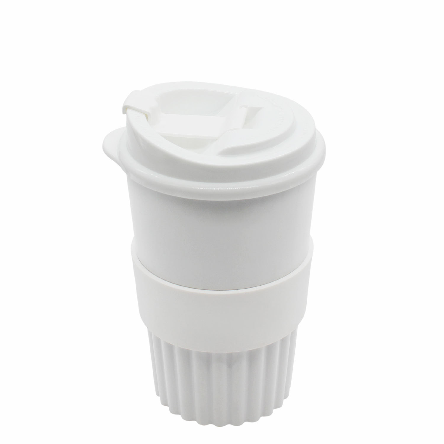 Стакан Classic White Green Line, 350 мл (белый)-0