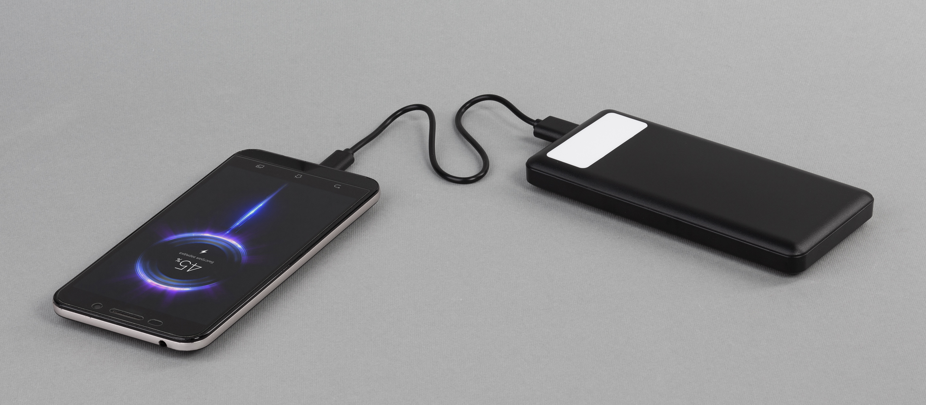 Зарядное устройство "Lumos" 10000 mAh с фонариком, черный-5