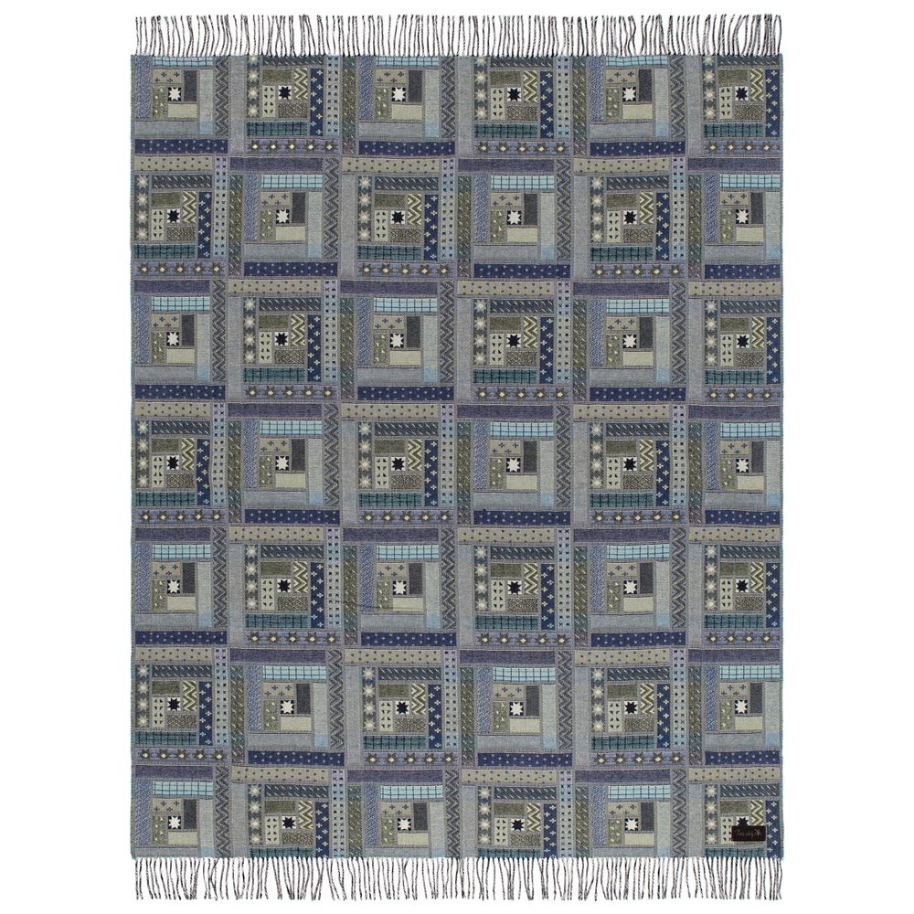 Плед Baltimora, синий с серым-2