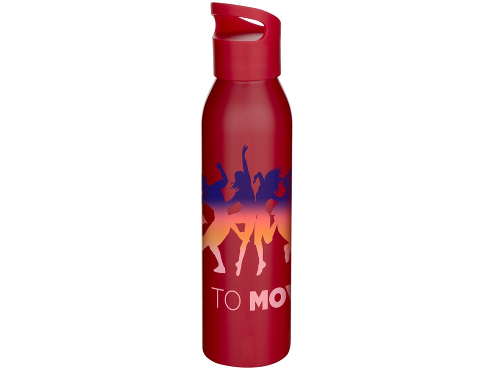 Одностенная бутылка для воды Sky, изготовленная из нержавеющей стали, 650 мл, красный-3