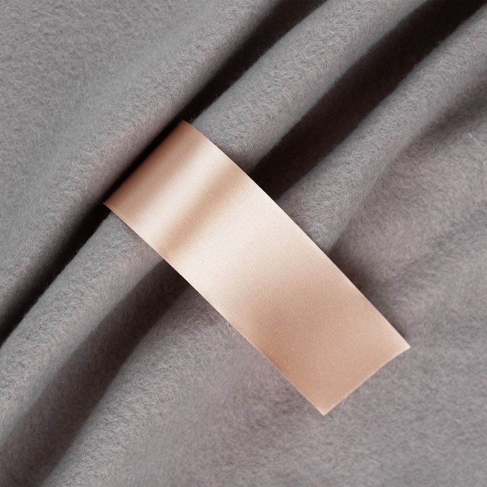 Лента сатиновая Satin 35 S, светло-бежевая, 50 см-0