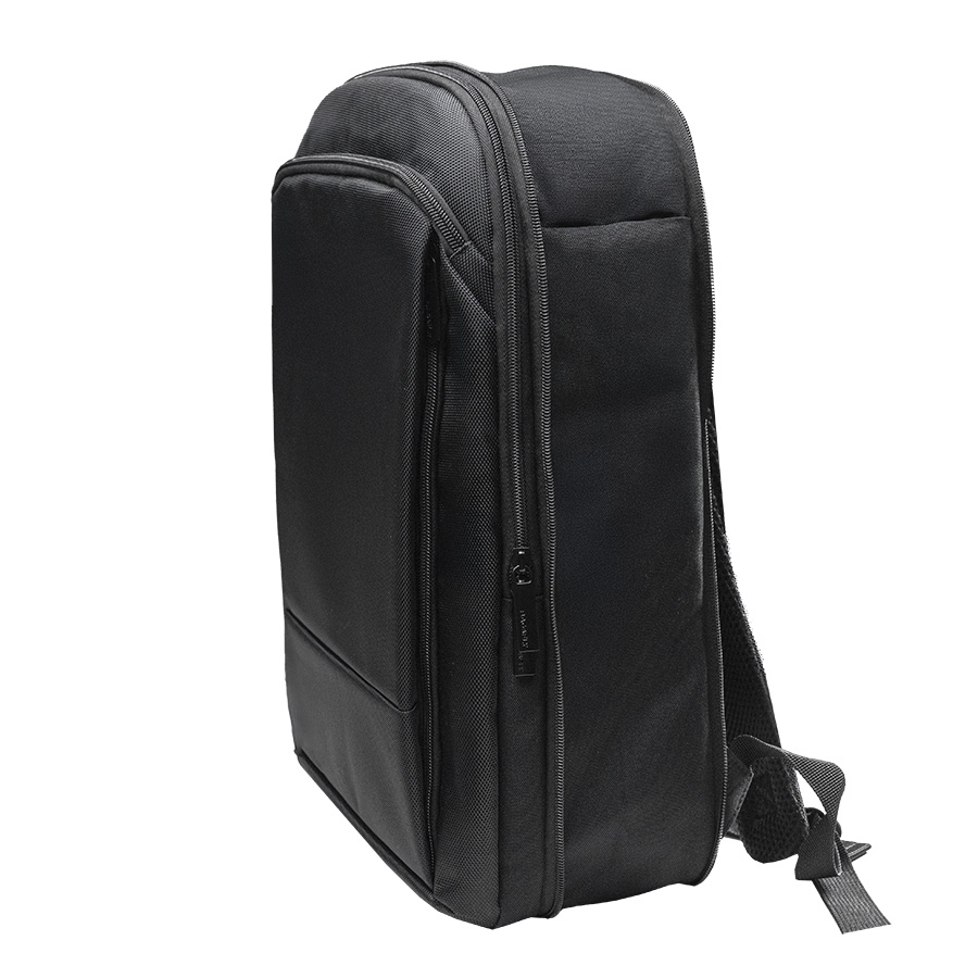 Расширяющийся  водостойкий рюкзак "Slim", чёрный, 45х30х6 см, ткань верха: 100% полиэстер 1680 D, черный-5