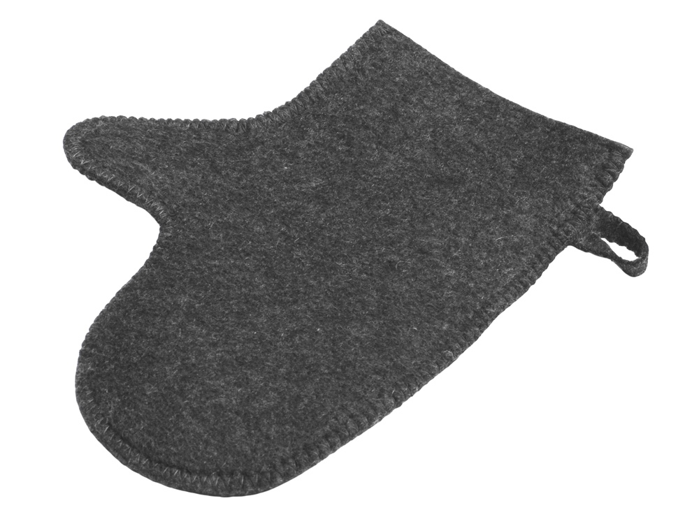 Банный набор из шапки и рукавицы Renew, серый-1