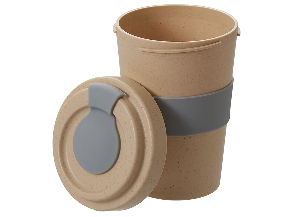 Стакан из пшеничного волокна Flava, серый-2