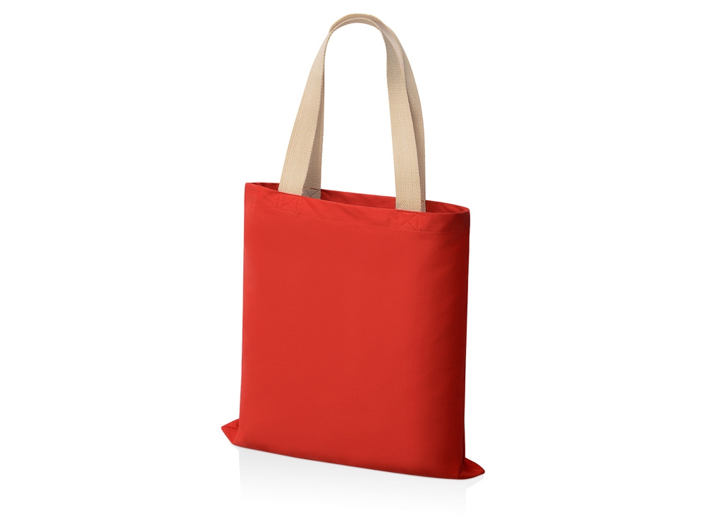 Сумка для шопинга Steady из хлопка с парусиновыми ручками, 260 г/м2, красный-1