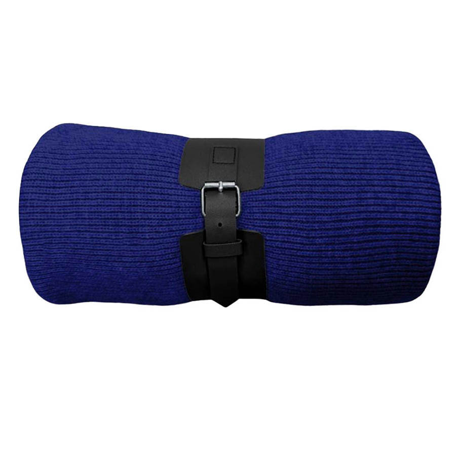Плед  "Belt"; т.синий; 130 х 180 см; 100% акрил, с поясом, темно-синий-0