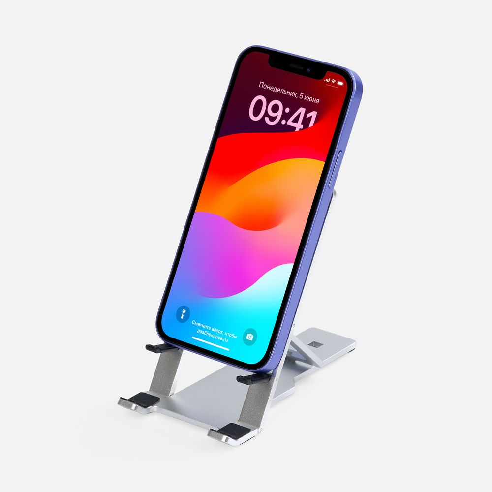 Подставка для смартфона Tactic, серебристая-8