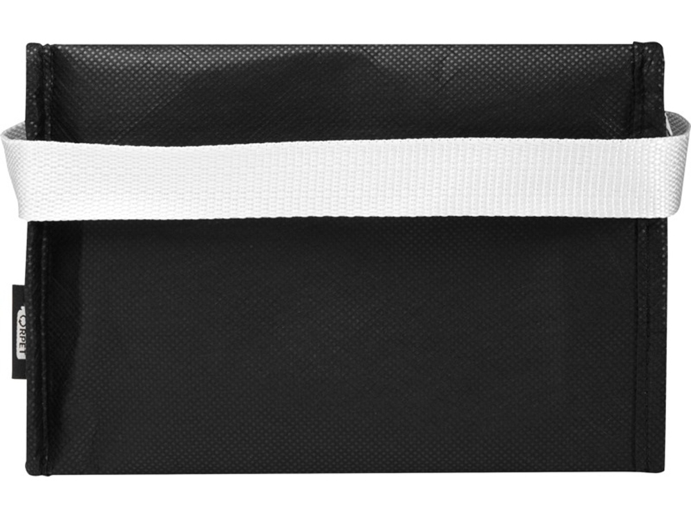 Spectrum нетканая сумка-холодильник, 4 л, на 6 банок, из переработанных материалов, сплошной черный-2