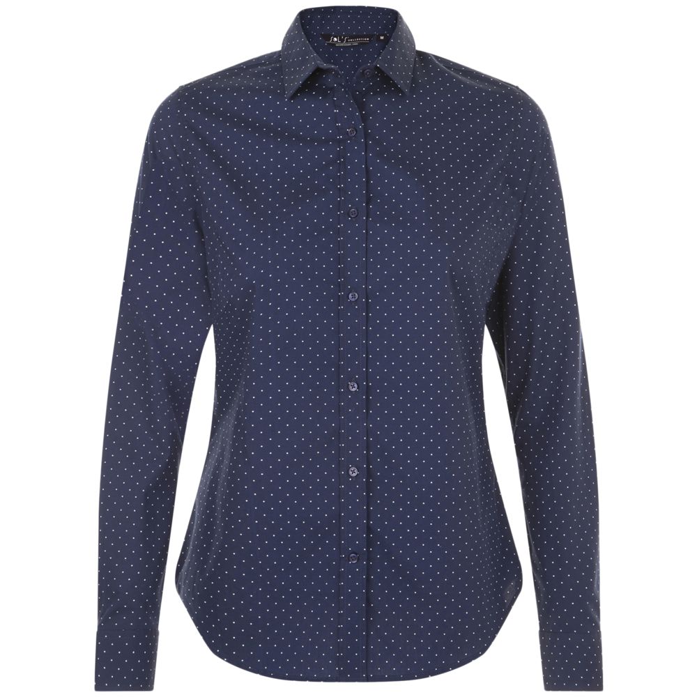 Рубашка женская Becker Women, темно-синяя с белым-0