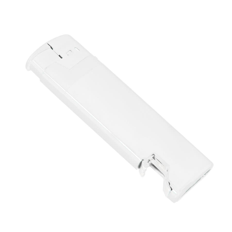 Зажигалка пьезо ISKRA с открывалкой, белый-1