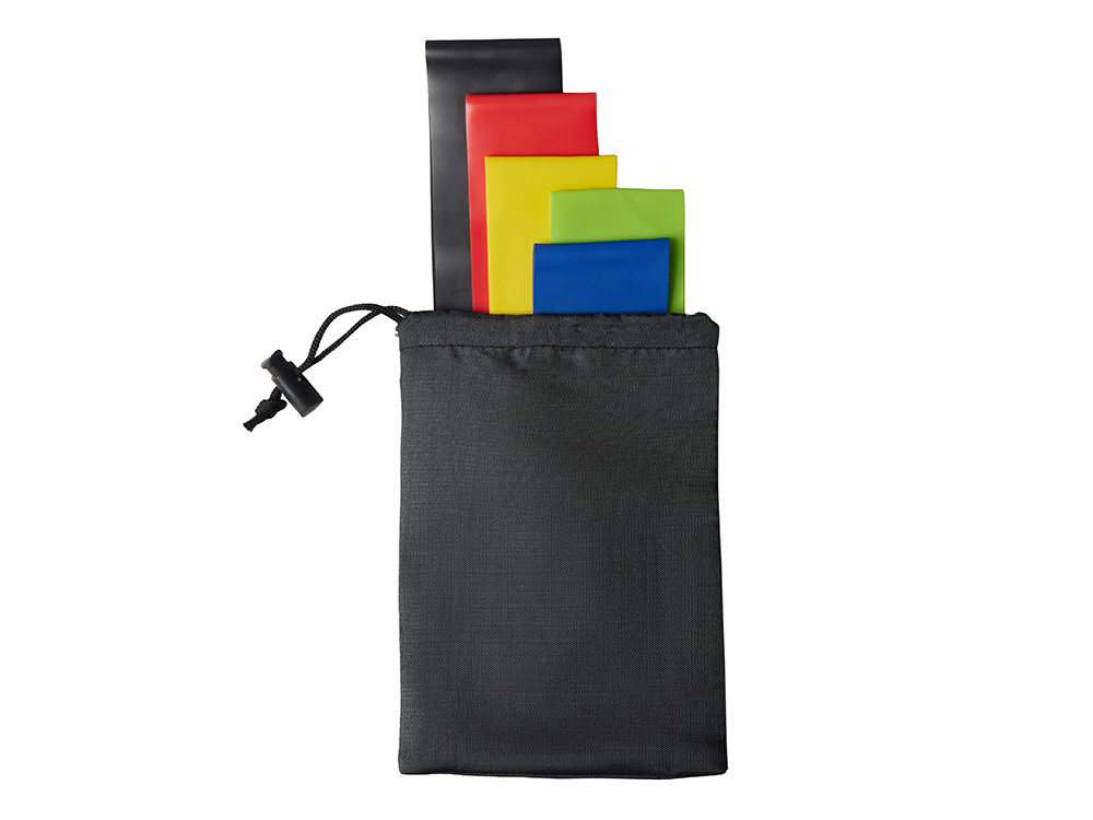 Набор спортивных резинок Crane, черный-3